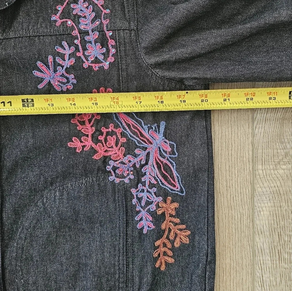 BOHO EMBROIDERED DENIM JACKET - Picture 4 of 5